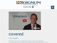 Tablet Screenshot of mkdignuminsurance.com